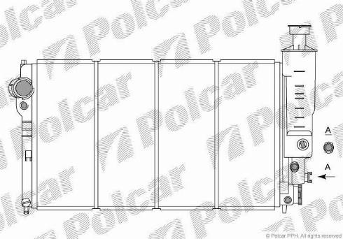 Polcar 574508-9 - Radiator, engine cooling autospares.lv