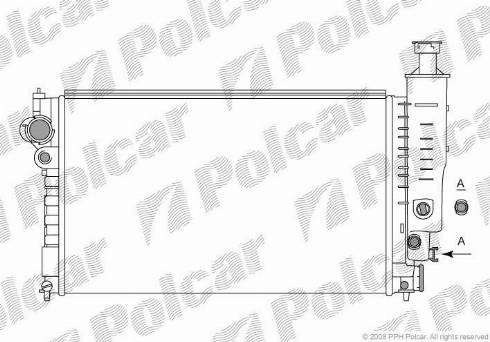 Polcar 5745085X - Radiator, engine cooling autospares.lv