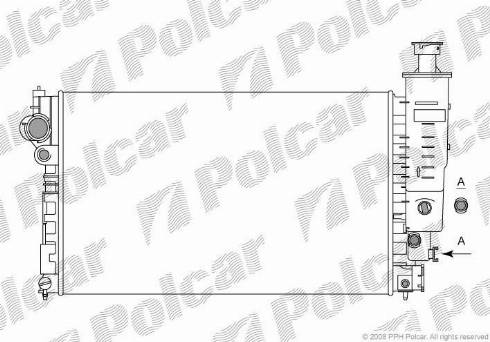 Polcar 574508-5 - Radiator, engine cooling autospares.lv