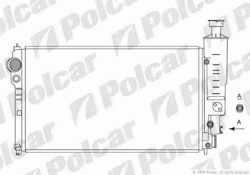 Polcar 5745080X - Radiator, engine cooling autospares.lv