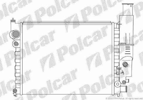 Polcar 5745081X - Radiator, engine cooling autospares.lv