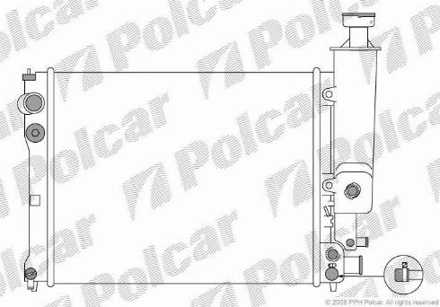 Polcar 574508-1 - Radiator, engine cooling autospares.lv