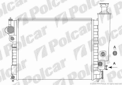 Polcar 5745083X - Radiator, engine cooling autospares.lv