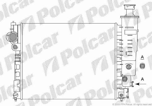 Polcar 574508-3 - Radiator, engine cooling autospares.lv