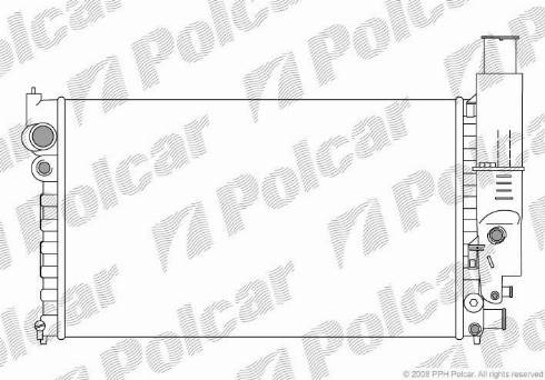 Polcar 574508-2 - Radiator, engine cooling autospares.lv