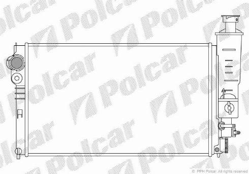 Polcar 574508A4 - Radiator, engine cooling autospares.lv