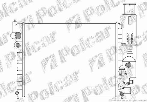 Polcar 574508A1 - Radiator, engine cooling autospares.lv