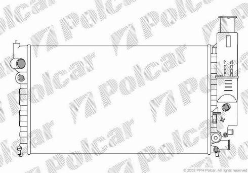 Polcar 574508A2 - Radiator, engine cooling autospares.lv