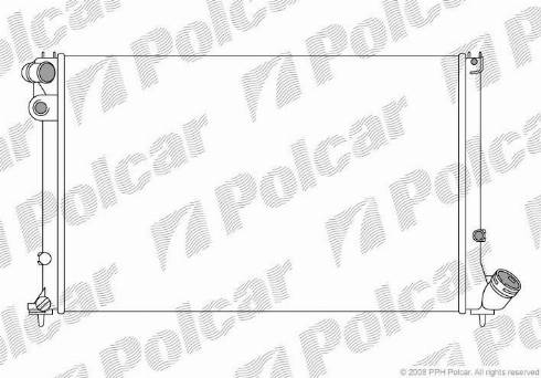 Polcar 574608-5 - Radiator, engine cooling autospares.lv