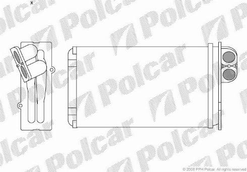 Polcar 5746N81X - Heat Exchanger, interior heating autospares.lv