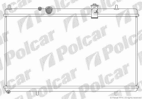 Polcar 574808-4 - Radiator, engine cooling autospares.lv