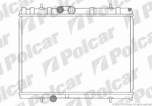 Polcar 574808-5 - Radiator, engine cooling autospares.lv