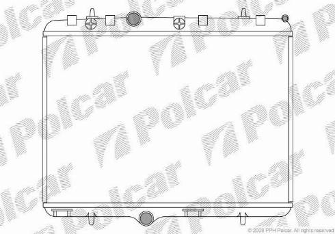 Polcar 574808-1 - Radiator, engine cooling autospares.lv