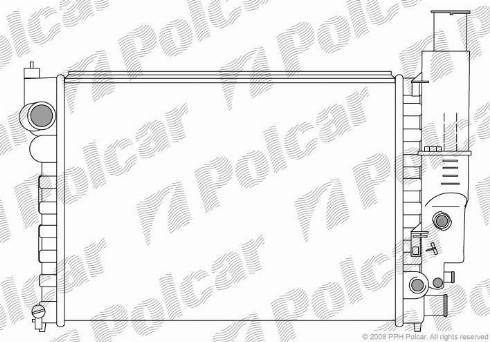 Polcar 5765081X - Radiator, engine cooling autospares.lv