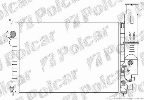 Polcar 576508-1 - Radiator, engine cooling autospares.lv