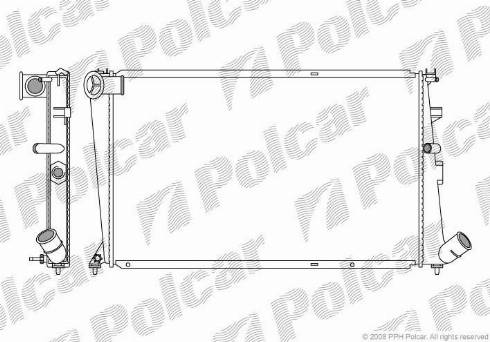 Polcar 5765082X - Radiator, engine cooling autospares.lv