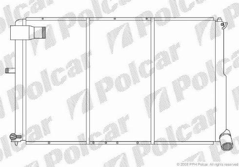 Polcar 5765087X - Radiator, engine cooling autospares.lv