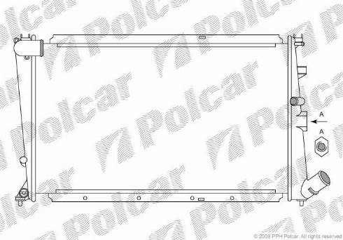 Polcar 576508A2 - Radiator, engine cooling autospares.lv