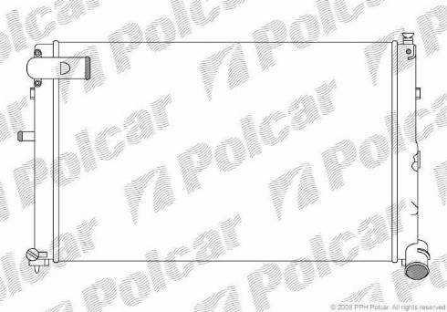 Polcar 576508A7 - Radiator, engine cooling autospares.lv