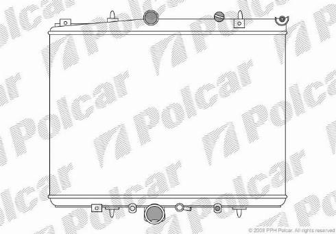 Polcar 5766081X - Radiator, engine cooling autospares.lv