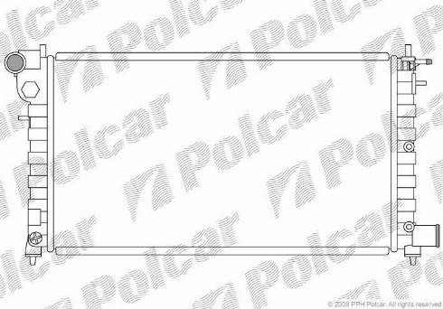 Polcar 570608-4 - Radiator, engine cooling autospares.lv