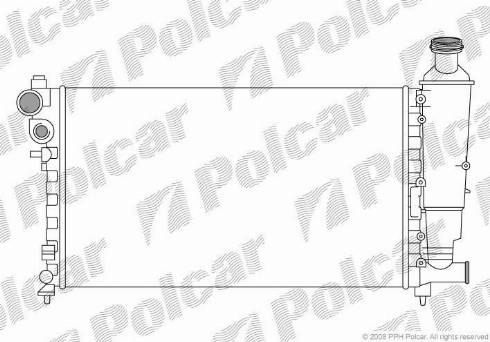 Polcar 5706085X - Radiator, engine cooling autospares.lv