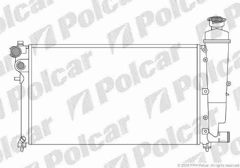 Polcar 570608-5 - Radiator, engine cooling autospares.lv