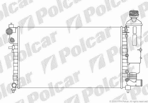 Polcar 570608-6 - Radiator, engine cooling autospares.lv