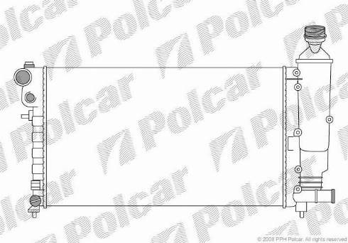 Polcar 5706083X - Radiator, engine cooling autospares.lv