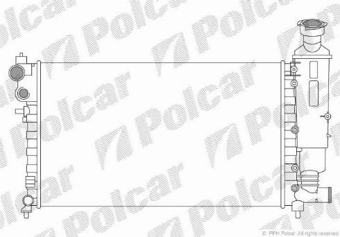 Polcar 570608-3 - Radiator, engine cooling autospares.lv