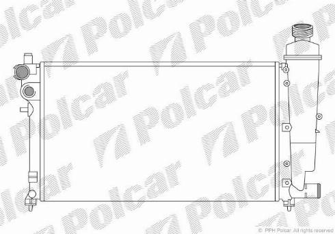 Polcar 570608-7 - Radiator, engine cooling autospares.lv