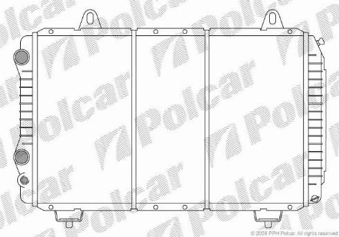 Polcar 570108-3 - Radiator, engine cooling autospares.lv