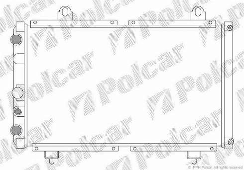 Polcar 570108A3 - Radiator, engine cooling autospares.lv