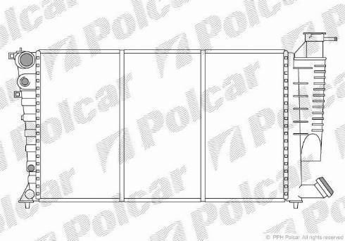 Polcar 5708081X - Radiator, engine cooling autospares.lv