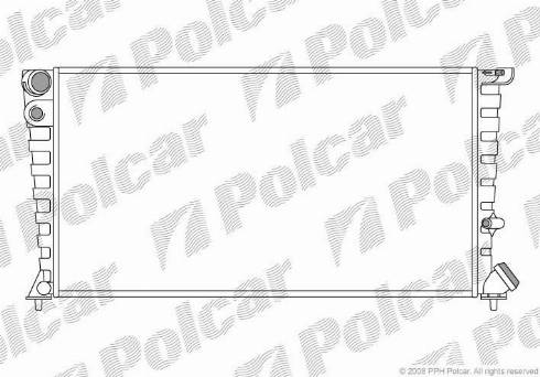 Polcar 5708082X - Radiator, engine cooling autospares.lv