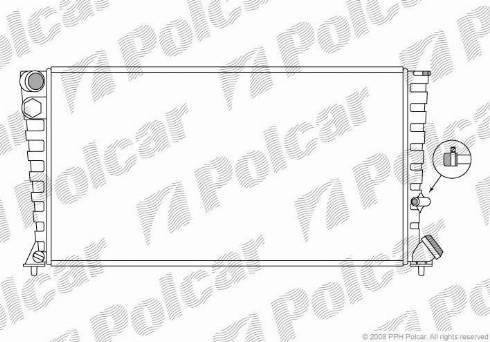Polcar 570808-2 - Radiator, engine cooling autospares.lv