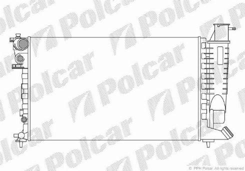 Polcar 570808A1 - Radiator, engine cooling autospares.lv