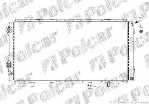 Polcar 570208-1 - Radiator, engine cooling autospares.lv