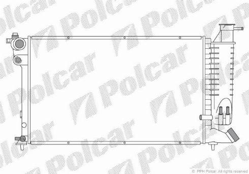 Polcar 5707084X - Radiator, engine cooling autospares.lv