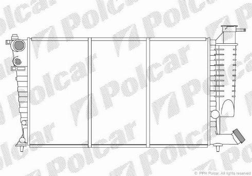 Polcar 5707086X - Radiator, engine cooling autospares.lv