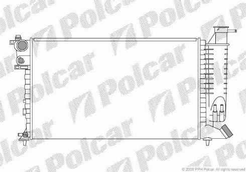 Polcar 5707083X - Radiator, engine cooling autospares.lv