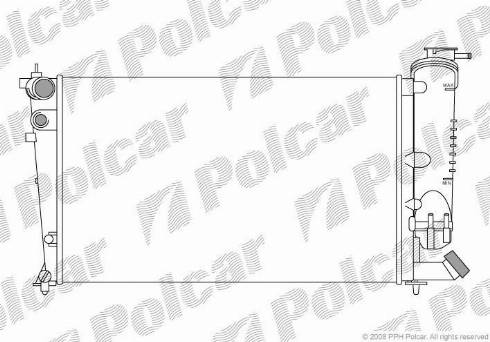 Polcar 570708-3 - Radiator, engine cooling autospares.lv