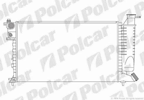 Polcar 5707082X - Radiator, engine cooling autospares.lv