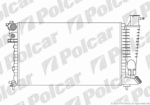 Polcar 570708-2 - Radiator, engine cooling autospares.lv