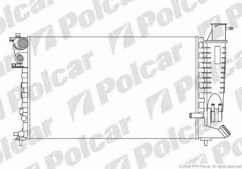 Polcar 570708A4 - Radiator, engine cooling autospares.lv