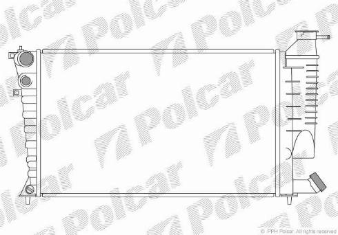 Polcar 570708A6 - Radiator, engine cooling autospares.lv