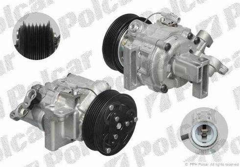 Polcar 5716KS1X - Compressor, air conditioning autospares.lv