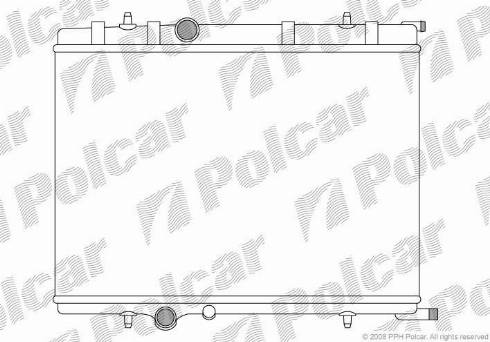 Polcar 571008-6 - Radiator, engine cooling autospares.lv