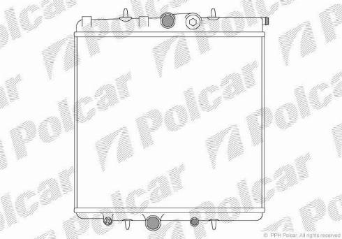 Polcar 571008A1 - Radiator, engine cooling autospares.lv