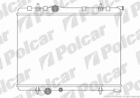 Polcar 5710082X - Radiator, engine cooling autospares.lv